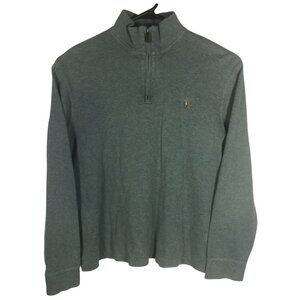Polo Ralph Lauren Men's Quarter Zip Pullover Sweater Size Medium Green Flesh Pon